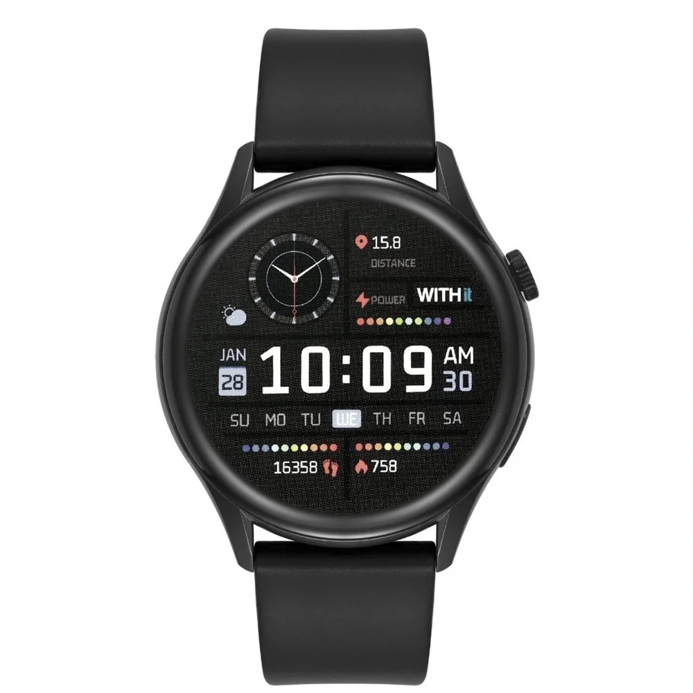 Withit Smartwatch Black Touchscreen Display NEW Amoled DECA (NEW)